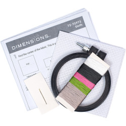 Cross stitch kit with hoop