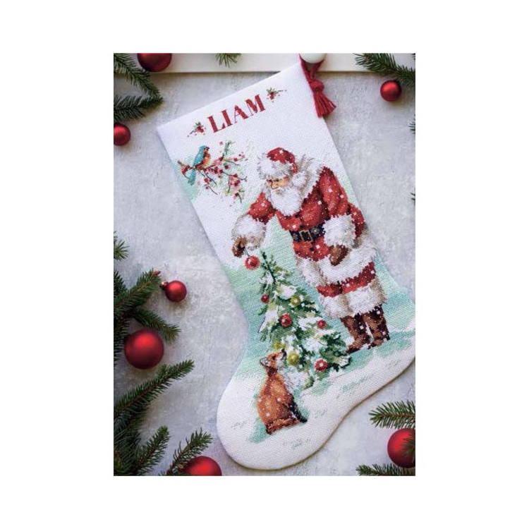 Dimensions Welcome Santa Christmas Stocking - Cross Stitch Kit 70