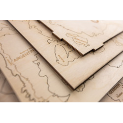 Wizardi wooden map one-level natural L WM-3193