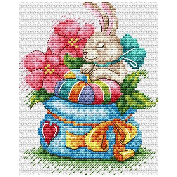 Bunny in flowers SM-648
