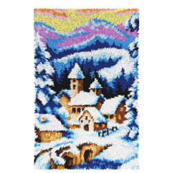 Latch-hook rug kit Winter village SA4170
