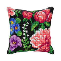 Cushion kit for embroidery Flowers 40x40 SA99071