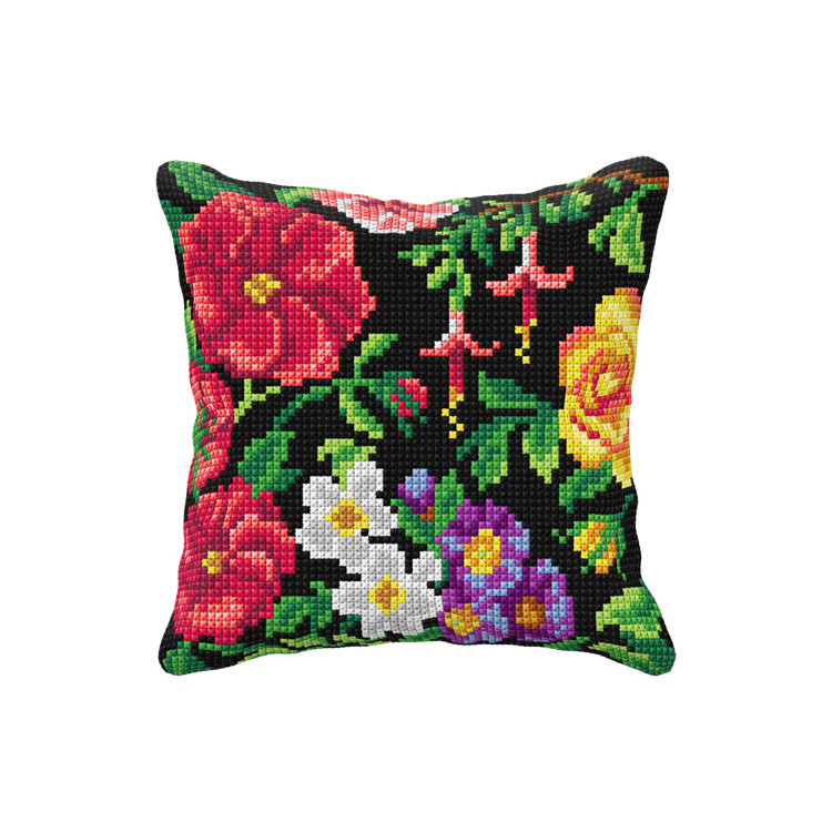 Cushion kit for embroidery Flowers 40x40 SA99069
