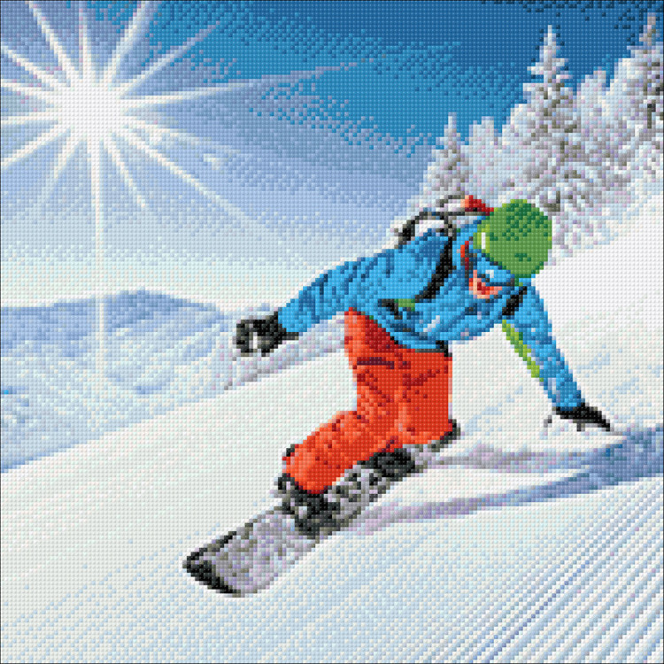 Snowboarder 40*40 WD3065