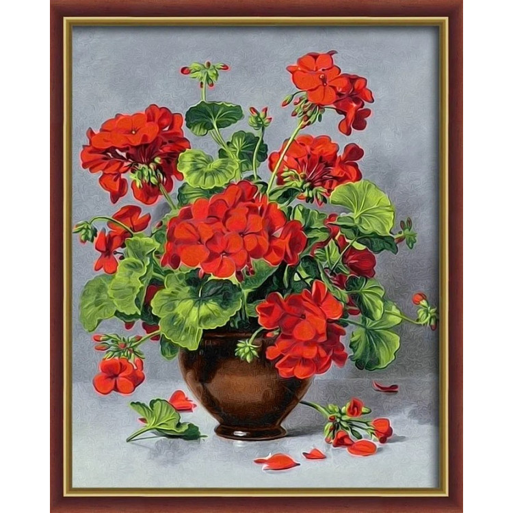 Red geranium 40*50 cm AM4098
