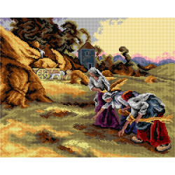 Tapestry canvas after Leon Augustin Lhermitte - Haymakers 40x50 SA3415