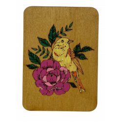 Wooden needle case "Bird" (Hand-painted) KF056/4