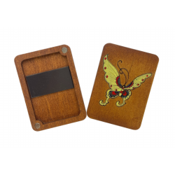 Nadeletui aus Holz „Schmetterling“ (handbemalt) KF056/3