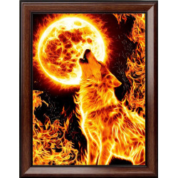 Алмазная картина Огненный Волк 30*40 см AM1855