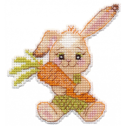 Cross-stitch kit "Bunny with carrot. Magnet" S1499