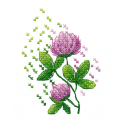 Cross-stitch kit "Clover (water-soluble canvas)" S1493