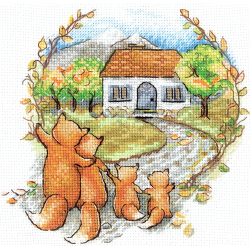 Cross-stitch kit "Housewarming. Foxes" SANN-30