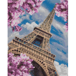 Алмазная картина с подрамником "Эйфелева башня" 40*50 см DP044