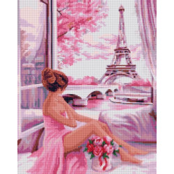 Deimantinė tapyba su rėmeliu "Pink dawn" 40*50 cm DP055
