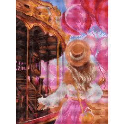 Diamond painting with subframe "Fairytale carousel" 30*40 cm VA001