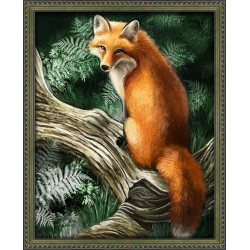 Diamond painting kit "A fox on a tree" 40*50 cm AM4042