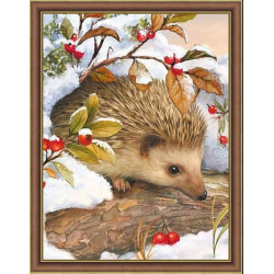 Diamond painting kit "Hedgehog and cowberry" 30*40 cm AM4036
