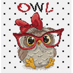 Cross Stitch Kit The Owl With Glasses SB1403