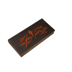 Wooden box for beads "Orange pattern" (1 level) KF027/12-1