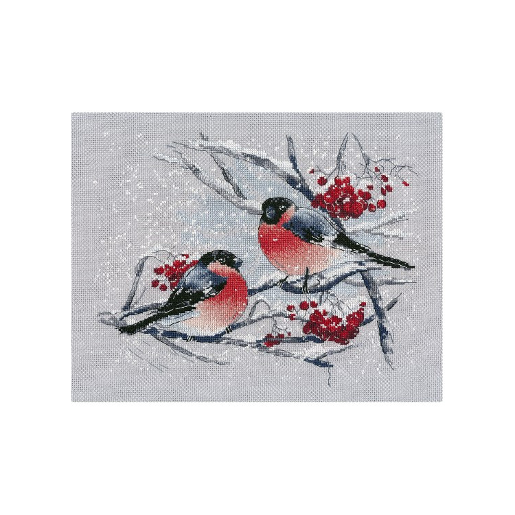 Cross stitch kit "Bullfinches on the mountain ash" S1522