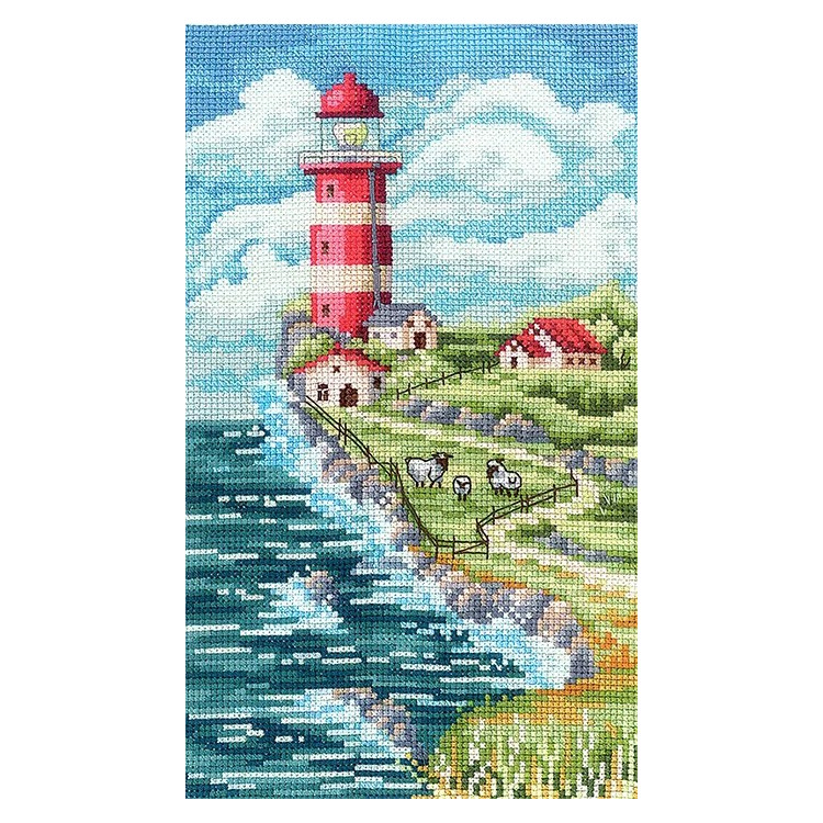 Cross stitch kit "Landscape with a lighthouse" SANP-64