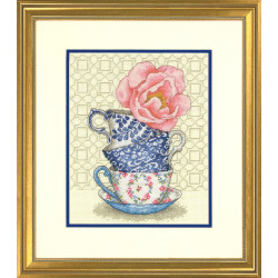 Siuvinėjimo kryželiu rinkinys Rožių arbata D70-35414