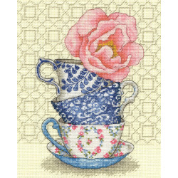 Siuvinėjimo kryželiu rinkinys Rožių arbata D70-35414