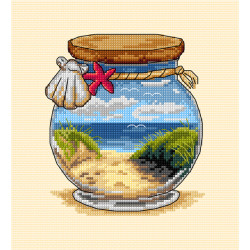 Набор для вышивки крестом "Воспоминания об отпуске Море и пляж" SA7916