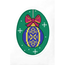 Cross Stitch Handmade Card "Chrsitmas ball" SA6302