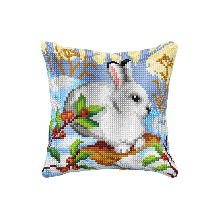 Набор подушек для вышивки Зимний Кролик 40х40см SA99073