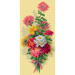 Tapestry canvas after Paul de Longpre - Chrysanthemums 24x51 SA3445