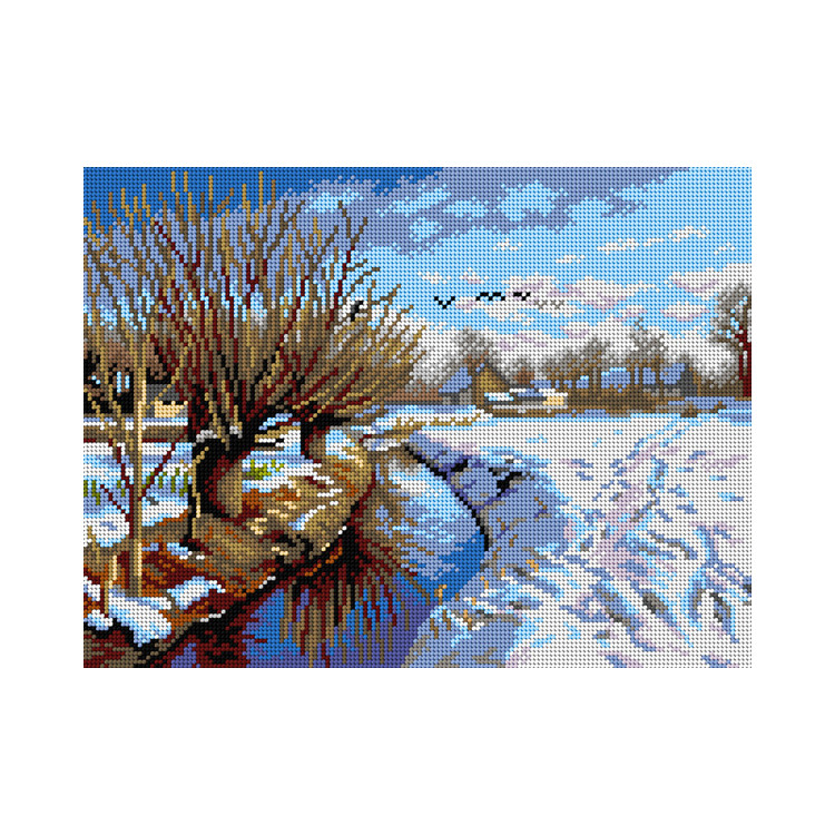 Tapestry canvas after Peder Mork Monsted - Winter in Brondbyvester 40x60 SA3453
