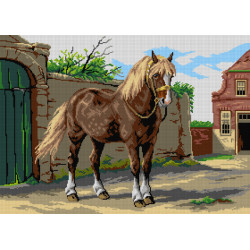 Gobeleno drobė pagal Otto Eerelmaną – „Draft Horse“ 50 x 70 SA3423