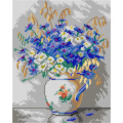 Tapestry canvas after Alexander Vladimirovich Makovsky - Still Life with Flowers in a Vase 24x30 SA3413