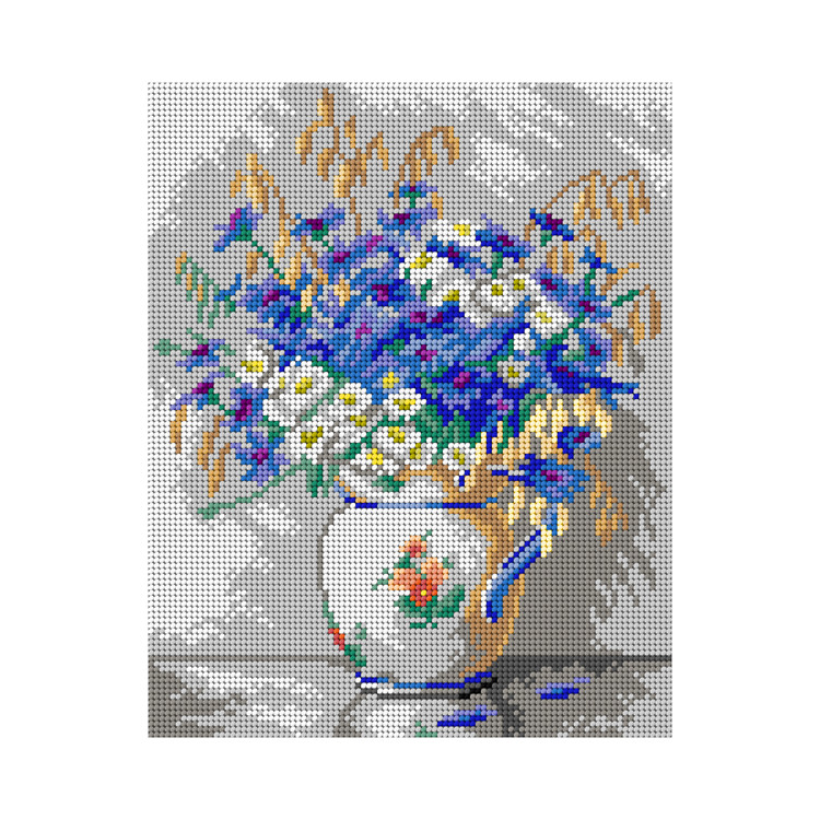 Гобелен холст по Александру Владимировичу Маковскому - Натюрморт с цветами в вазе 24х30 SA3413