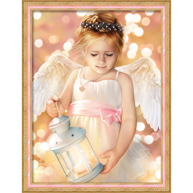 Angel with Lantern 30x40 cm AZ-1780