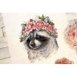 Cross stitch kit "Adorable raccoon" SNV-775