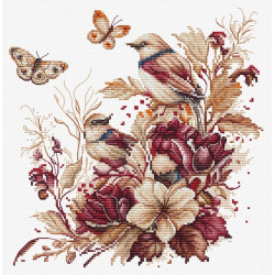 Cross Stitch Kit The Birds-Autumn 21x21cm SB2419
