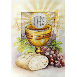 Cross stitch handmade card Holy Communion SA6222