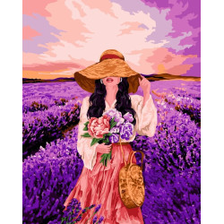 Malen-nach-Zahlen-Set Lavendelaromen 40x50 cm W014