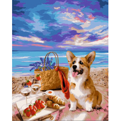 Paint by Numbers kit Picnic by the sea 40x50 cm W010