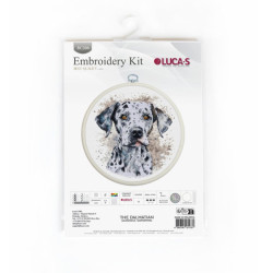 Counted Cross Stitch Kit with Hoop Included "The Dalmatian" 15x16cm SBC208