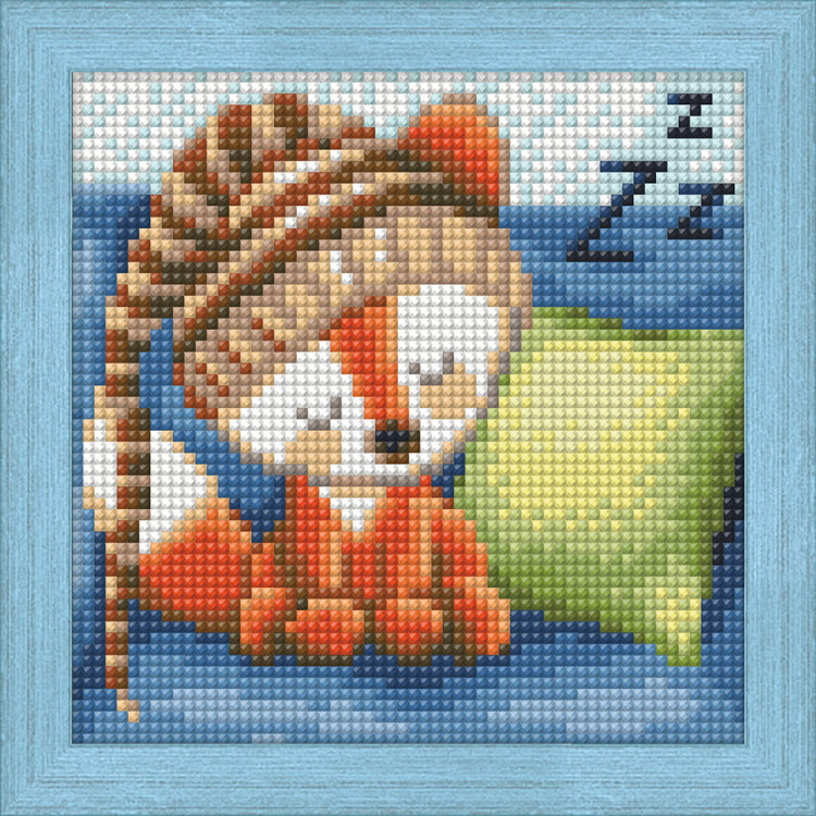 Diamond Painting Kit „Sleepy Little Fox“ 15*15 cm AM1573