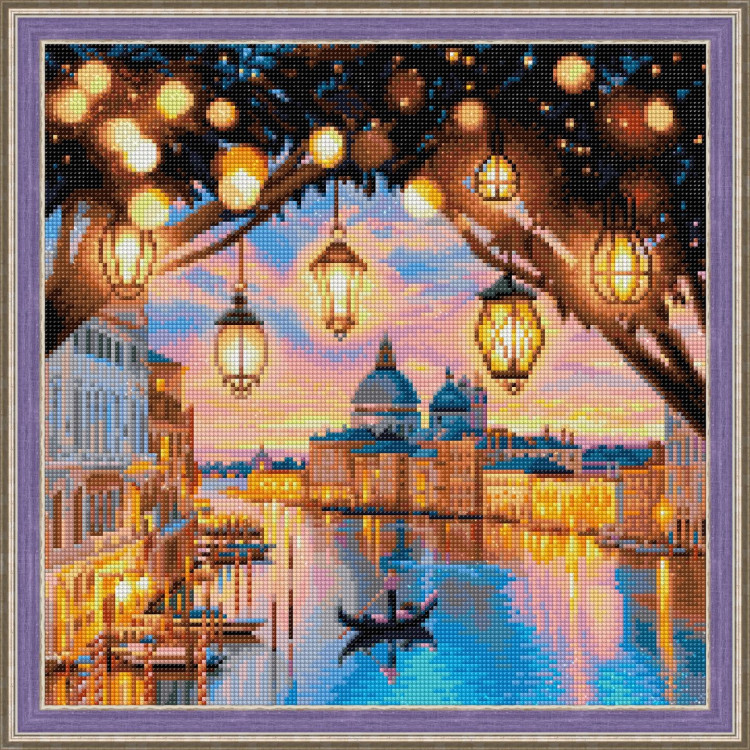 Набор алмазной живописи "Вечерняя Венеция" 40*40см AM1782