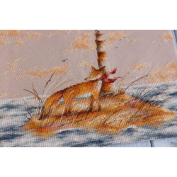 (Eingestellt) Kreuzstich-Set „Fuchs auf der Insel“ 34x25cm SCD006