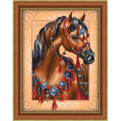 Набор для алмазной живописи арабская лошадь 30х40 см AZ-1605