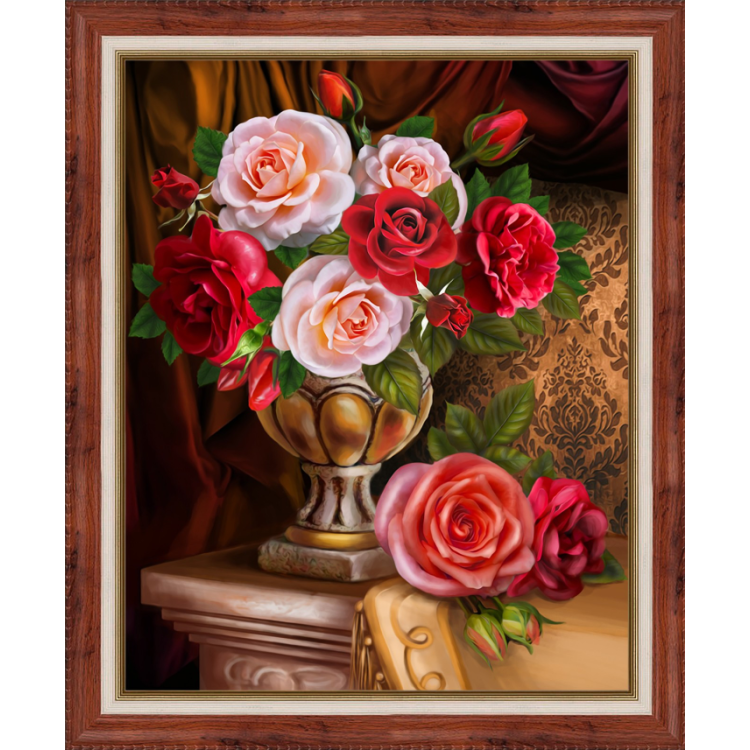 Deimantų tapybos rinkinys Noble Roses 30x40 cm AM1731