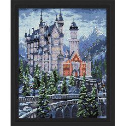 Diamant-Malerei-Set Schloss 50 x 40 cm AZ-1615