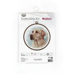 Cross Stitch Kit with Hoop Included The Labrador 16x16cm SBC211
