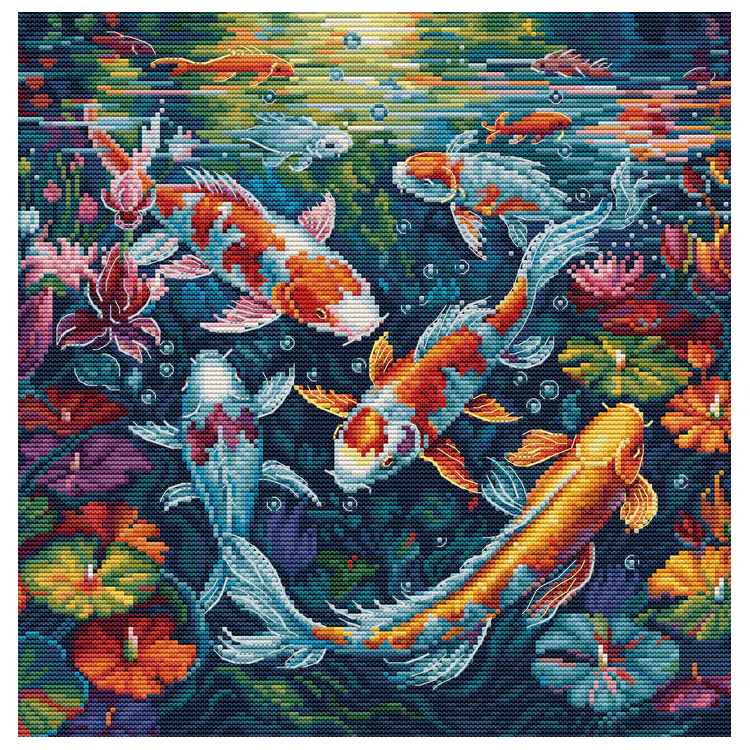 Zählmuster-Kreuzstichset „Das Aquarium“ 25x26cm SBU5030